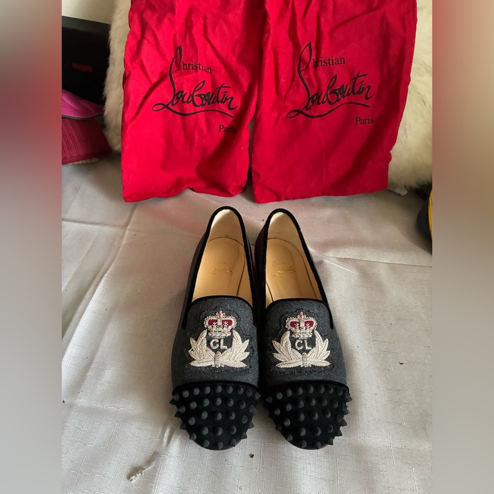 Christian Louboutin Spike Logo Loafers
